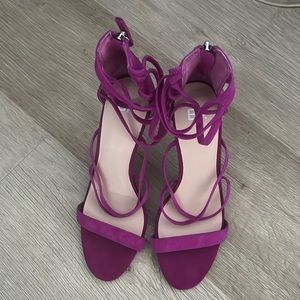 BP Alexy Strappy Magenta Suede Sandals